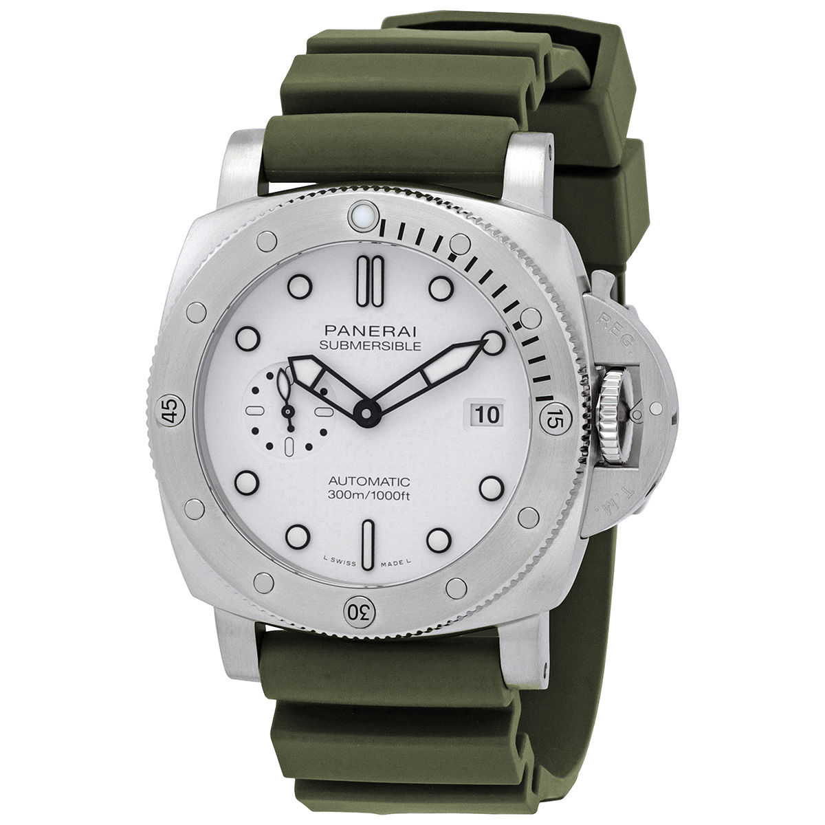 Pre-owned Panerai Submersible QuarantaQuattro Automatic White Dial Mens Watch PAM01226 6495$
