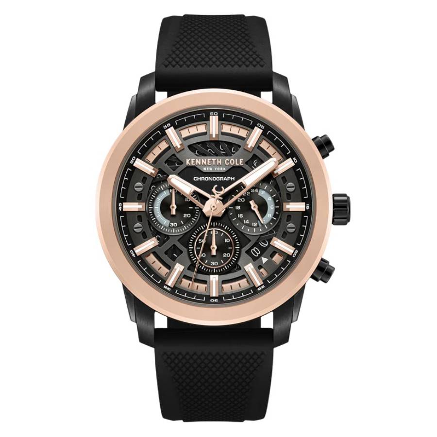 Kenneth Cole New York Chronograph Quartz Black Dial Mens Watch KCWGO0067702 122$
