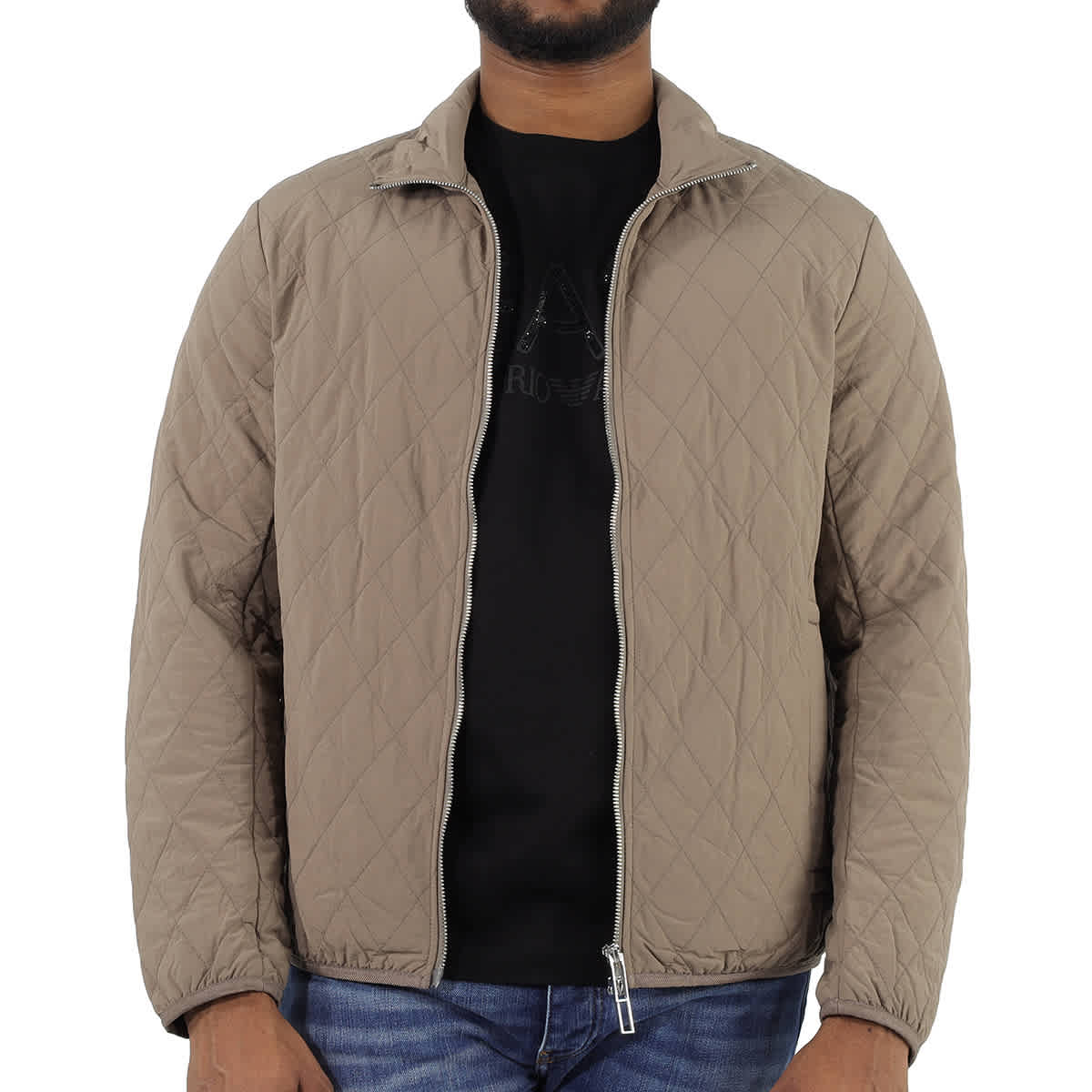 Emporio Armani Mens Reversible Blouson Jacket, Brand Size 52 (us Size 42)  In Blue | ModeSens