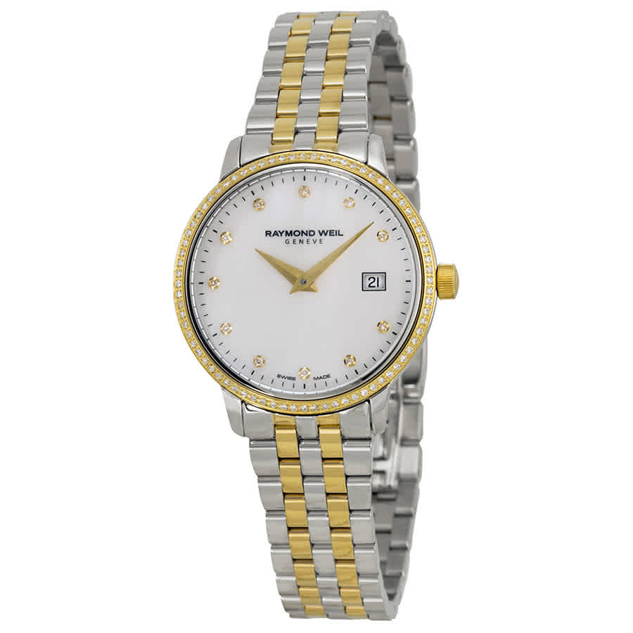 Raymond Weil Toccata Diamond White Mother of Pearl Dial Steel Ladies Watch 5988-SPS-97081 1050$
