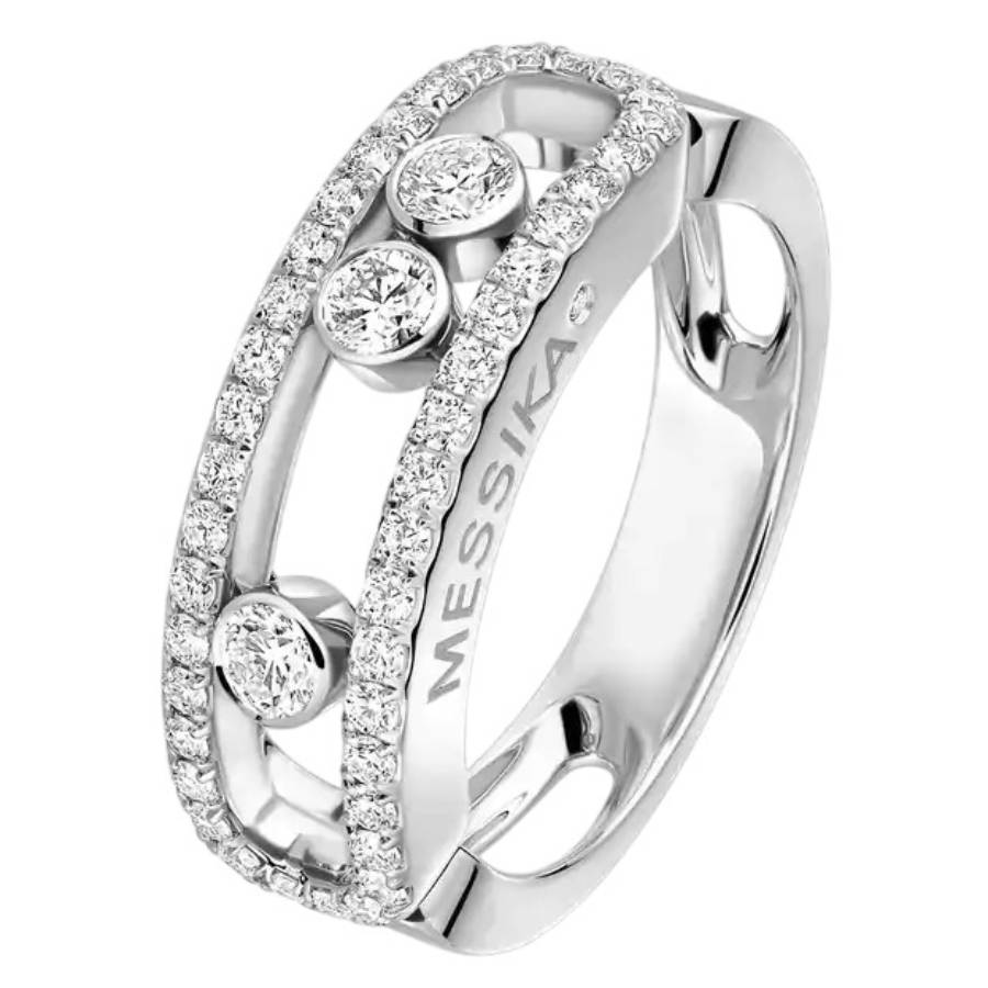 Messika Move Classique Pave Diamond Ring, Size 52