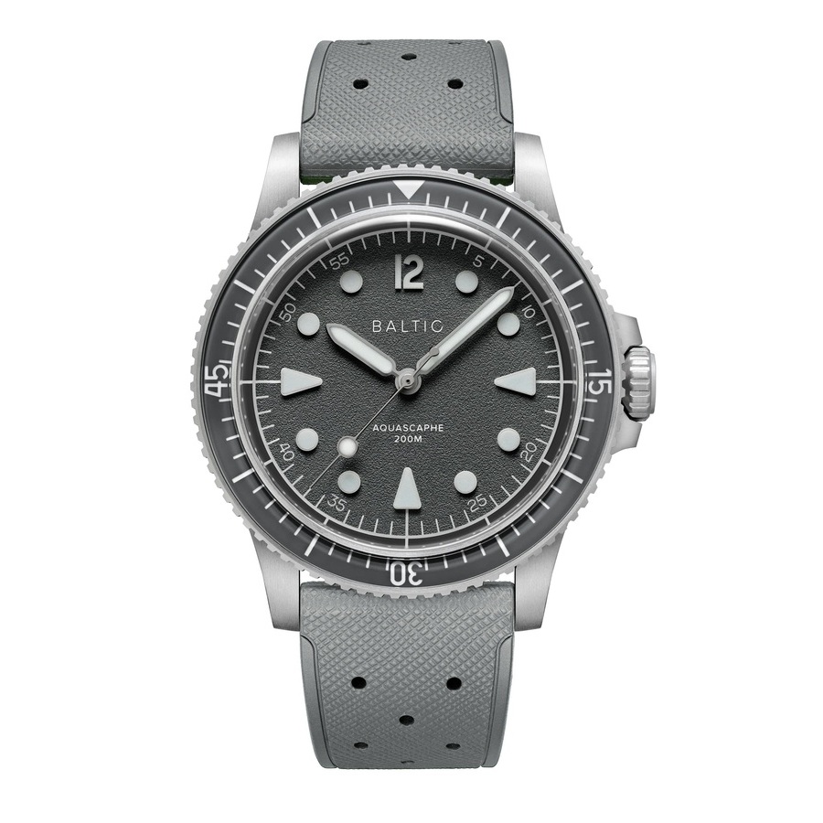 Baltic Aquascaphe Mk2 Automatic Grey Dial Mens Watch AQUAMK2GREY37