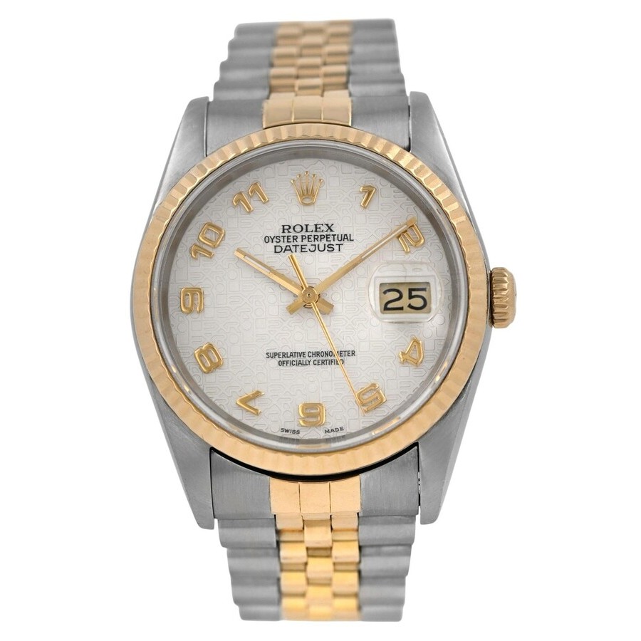 Preowned Rolex Datejust Automatic Chronometer Silver Dial Mens Watch 16233 SAJ