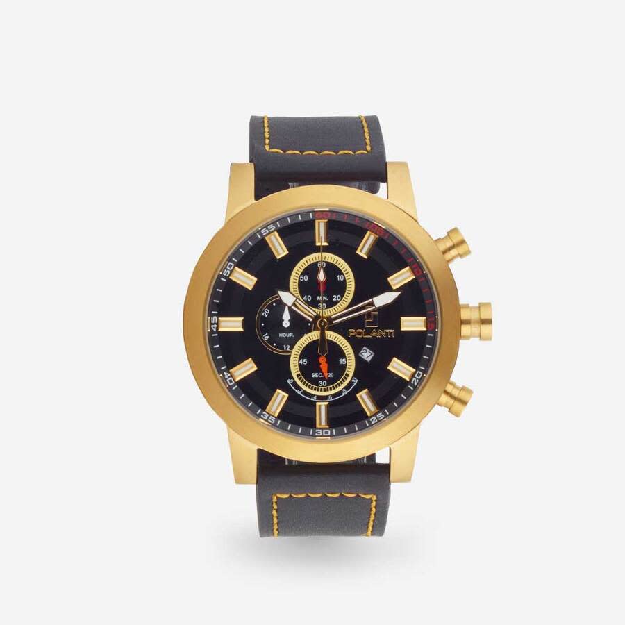 Polanti Rogue Chronograph Quartz Black Dial Mens Watch RG0001B-YG