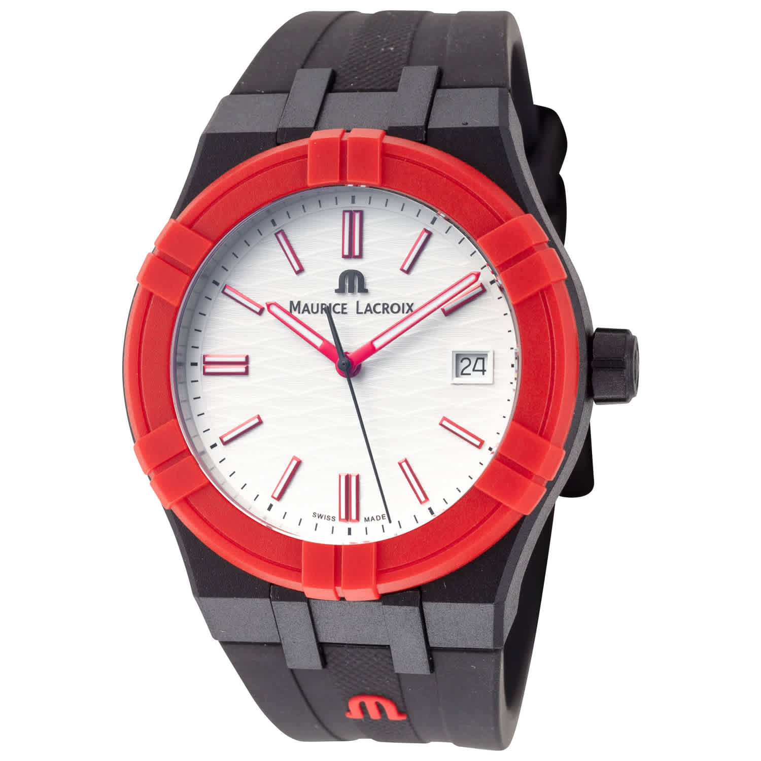 Maurice Lacroix Aikon Tide Quartz White Dial Mens Watch AI2008-04010-400-J 160$