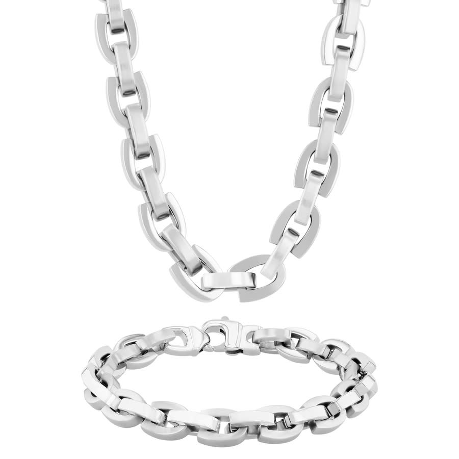 Robert Alton Horseshoe Link Stainless Steel Men's Jewelry Set
