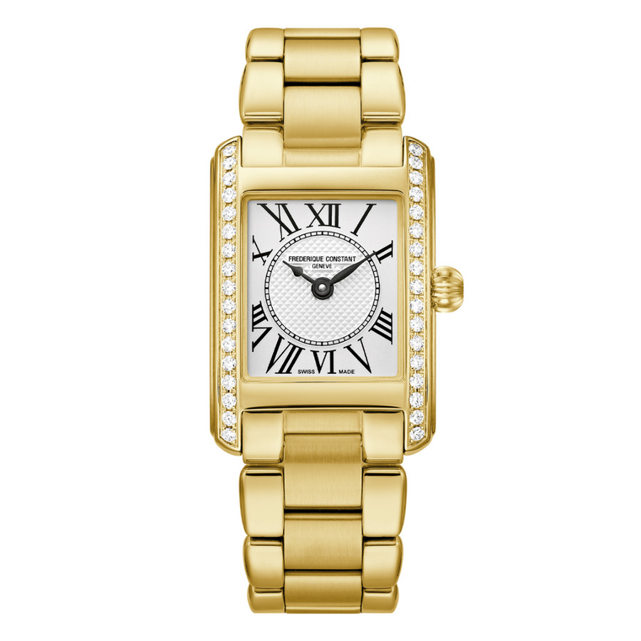 Frederique Constant Carree Quartz White Dial Ladies Watch FC-200MCD25B 1957$