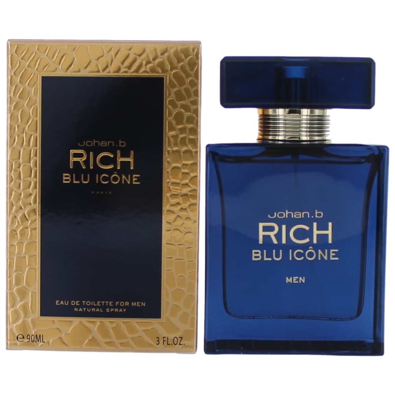 Johan B Mens Rich Blu Icone EDT Spray 30 oz Fragrances 3700134409102 25$