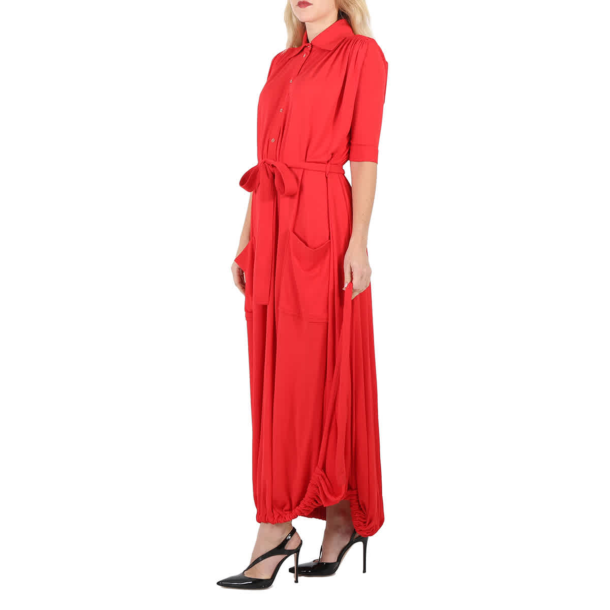 Burberry red 2025 jersey dress