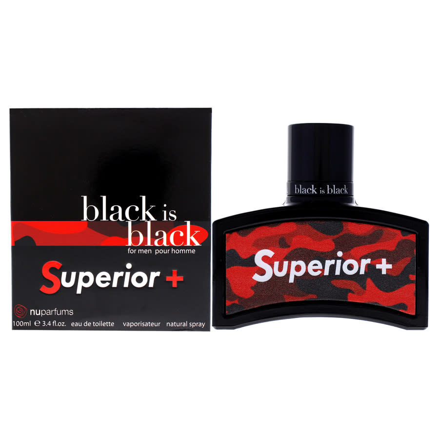 Black Is Black Superior by Nu Parfums for Men - 3.4 oz EDT Spray
