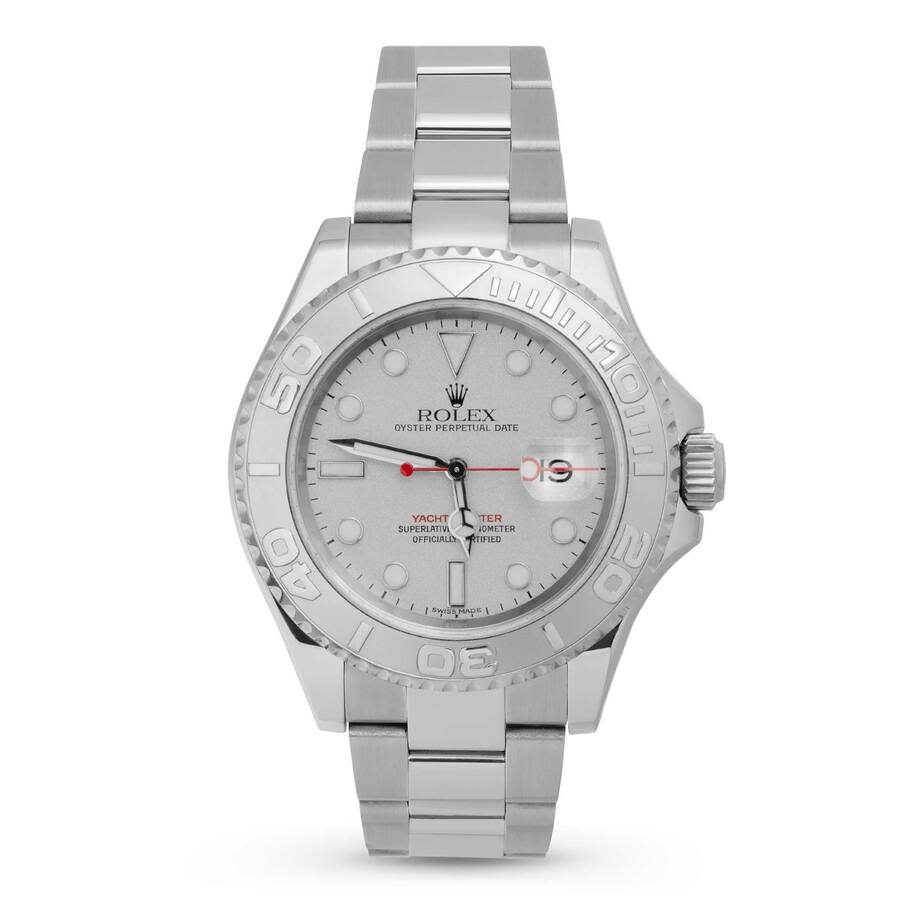 Preowned Rolex YachtMaster Automatic Chronometer Grey Dial Mens Watch 16622 GYSO