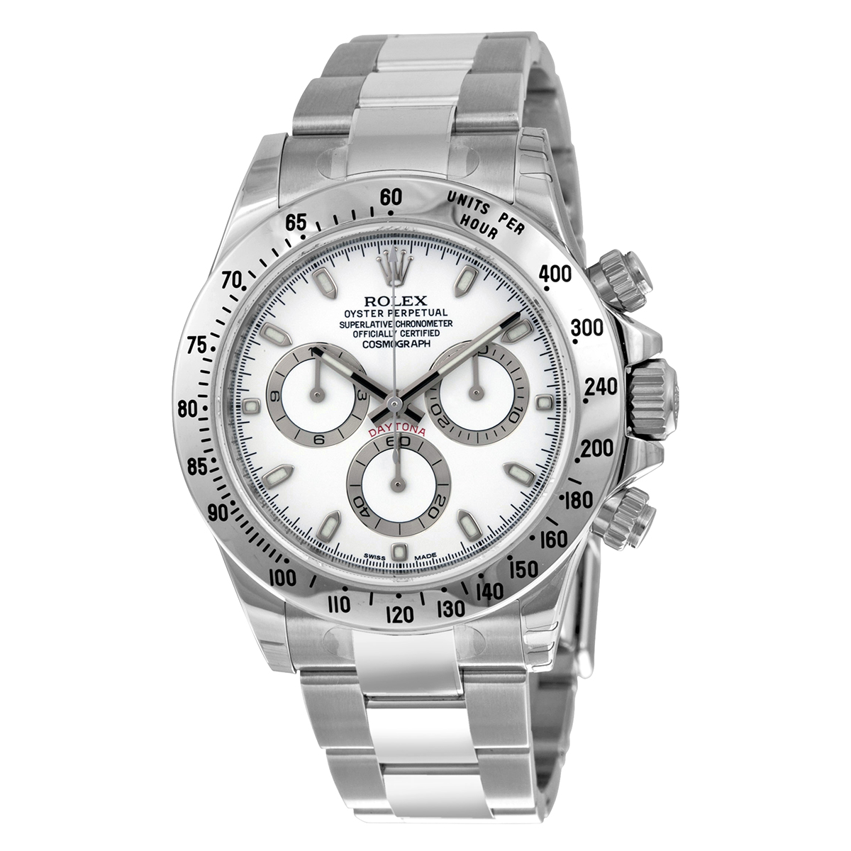 Preowned Rolex Cosmograph Daytona Chronograph White Dial Mens Watch 116520WSO