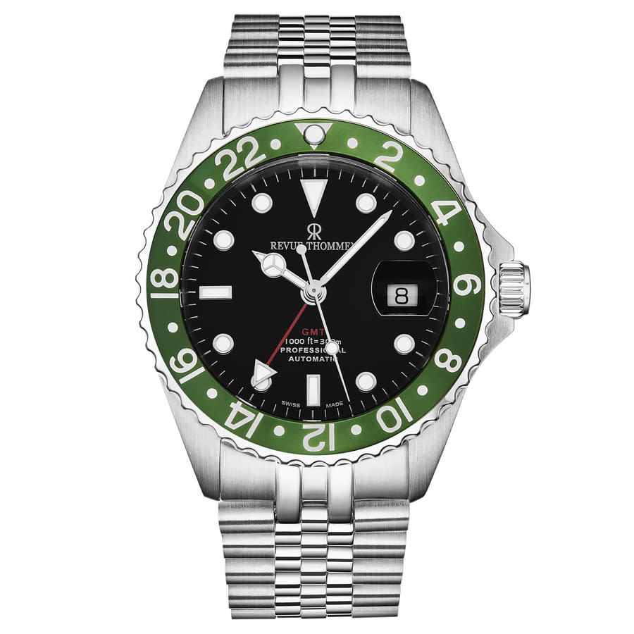 Revue Thommen Diver GMT Automatic Black Dial Mens Watch 17572.2234