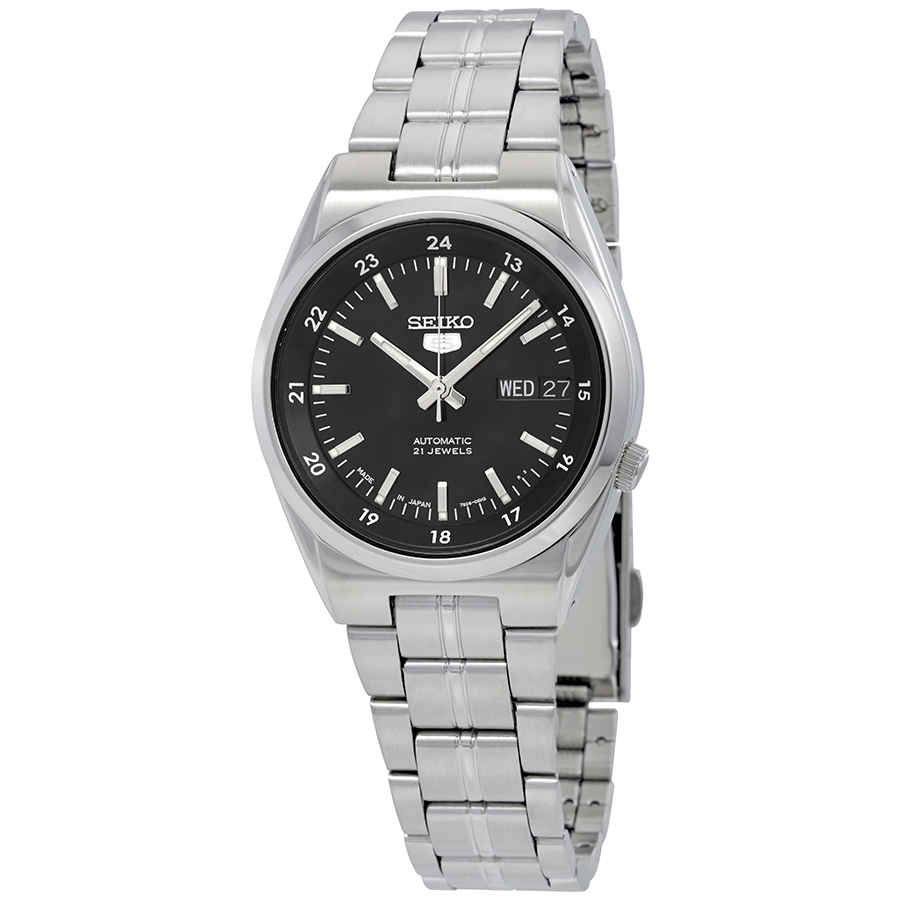 Seiko Series 5 Automatic Date-Day Black Dial Mens Watch SNK567J1