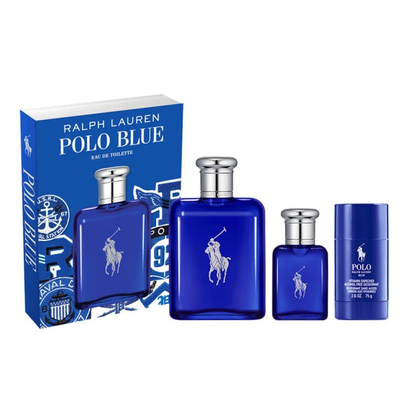 Ralph Lauren Mens Polo Blue Gift Set Fragrances 3605973004245 65$
