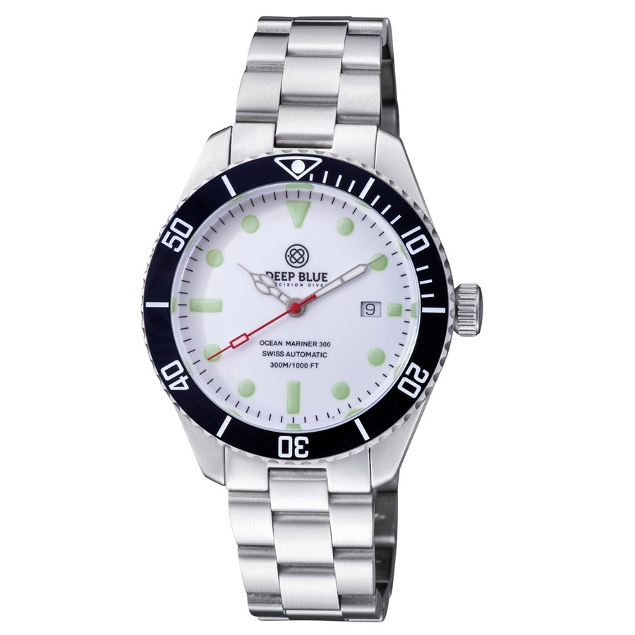 Deep Blue Ocean Mariner 300 Automatic White Dial Mens 42 mm Watch OMRN300WHT