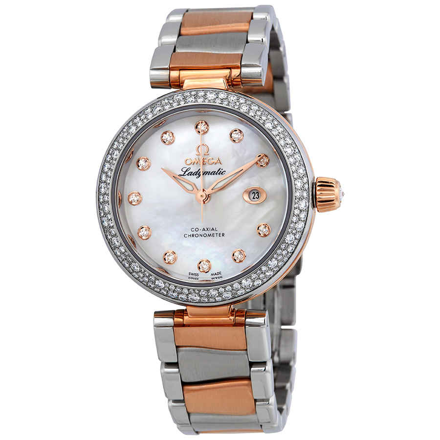 Omega De Ville Automatic Mother of Pearl Dial Ladies Watch 42525342055004