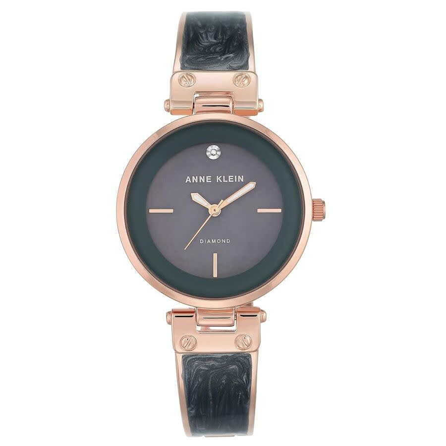 Anne Klein Bangle Grey Dial Ladies Watch AK-2512GYRG 60$