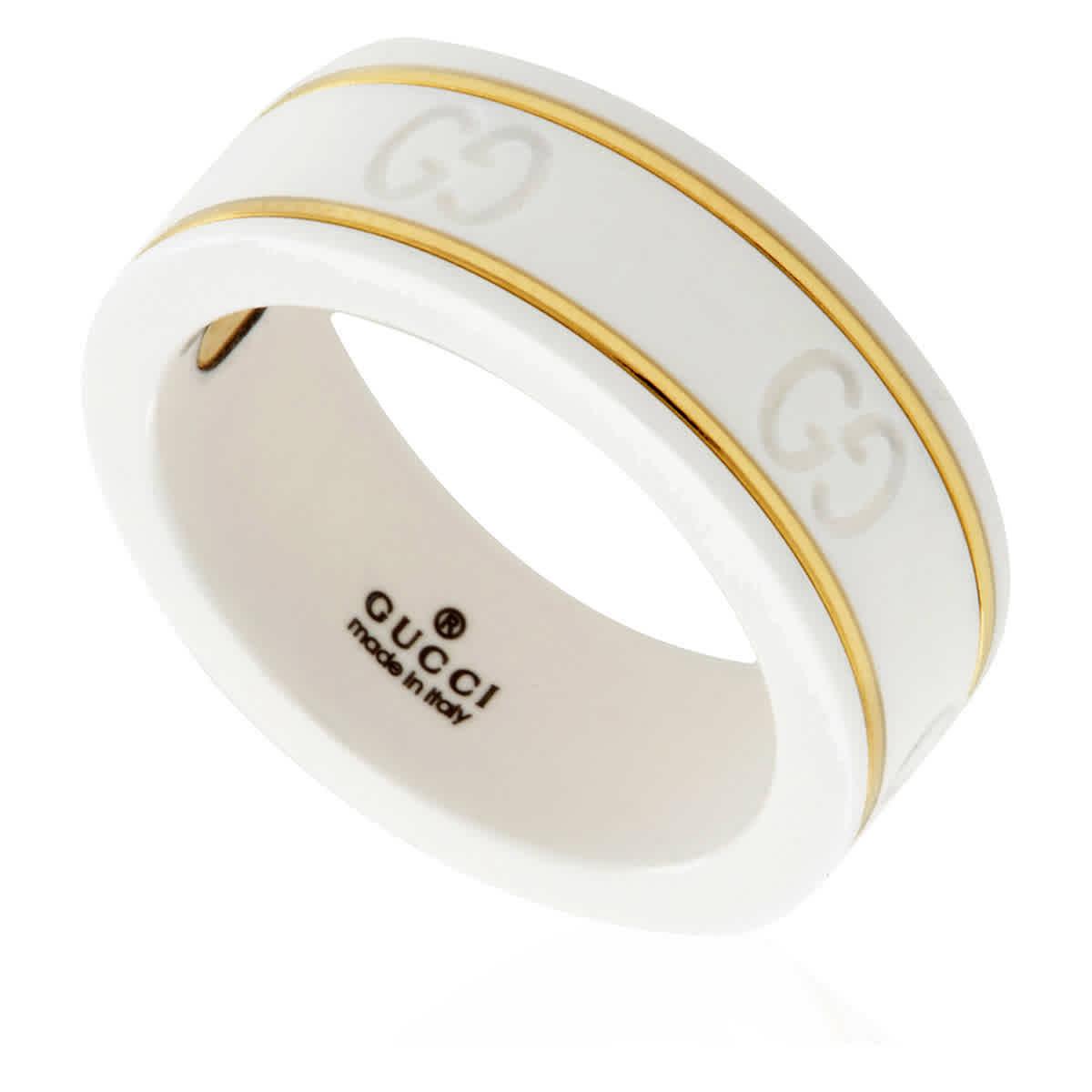 Gucci Yellow Gold And White Icon Ring eBay
