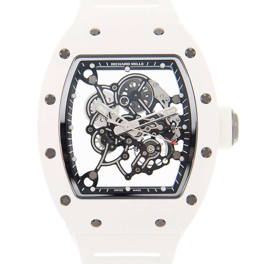 Richard Mille RM 055 Bubba Watson Hand Wind Mens Watch RM055 WHITE