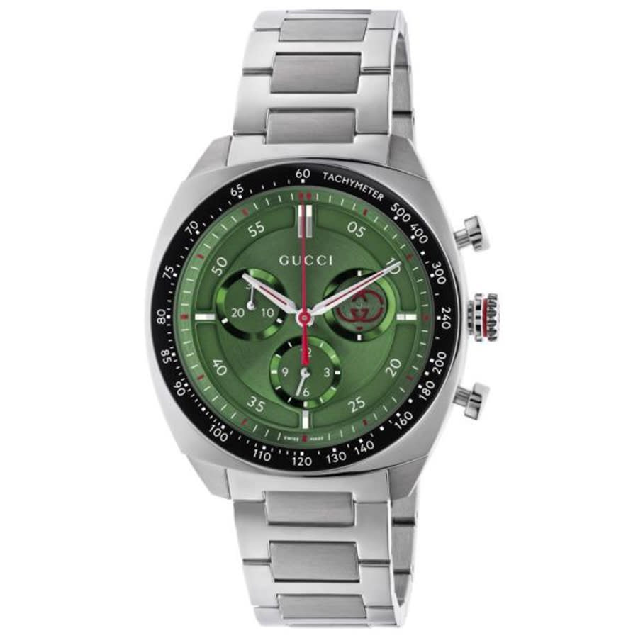 Gucci Interlocking G Quartz Green Dial Mens Watch YA142318 1450$