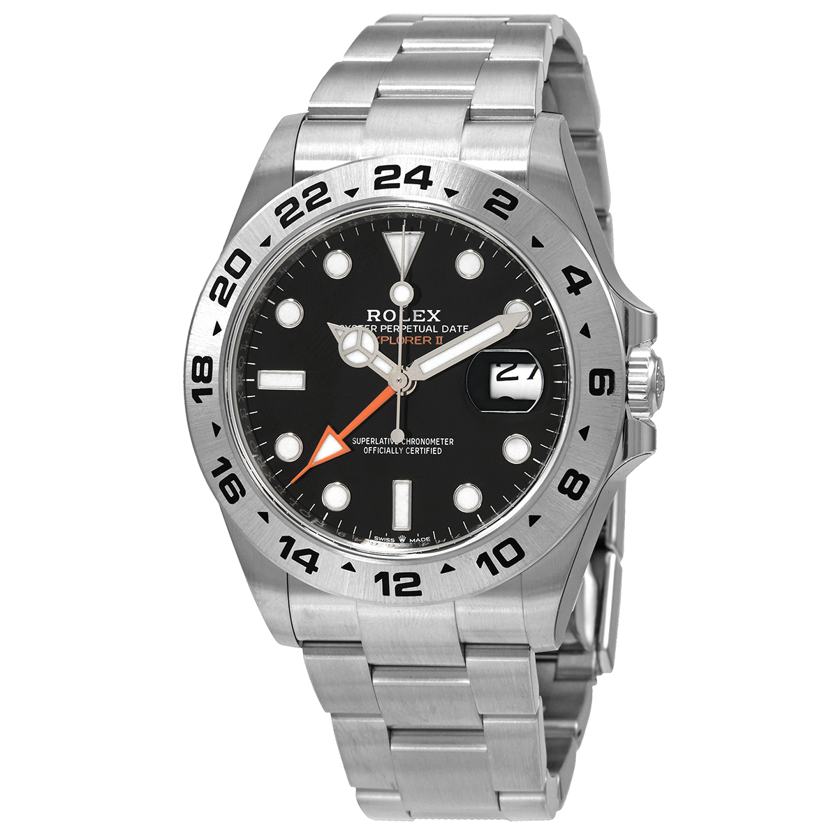 Preowned Rolex Explorer II Automatic Chronometer Black Dial Mens Watch 226570BKSO