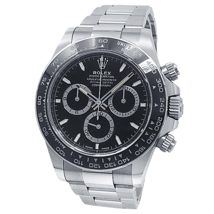 Preowned Rolex Daytona Chronograph Automatic Chronometer Black Dial Mens Watch 126500LN