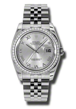 Rolex Oyster Perpetual Datejust 36 Silver Dial Stainless Steel Jubilee Bracelet Automatic Ladies Watch 116244SRJ