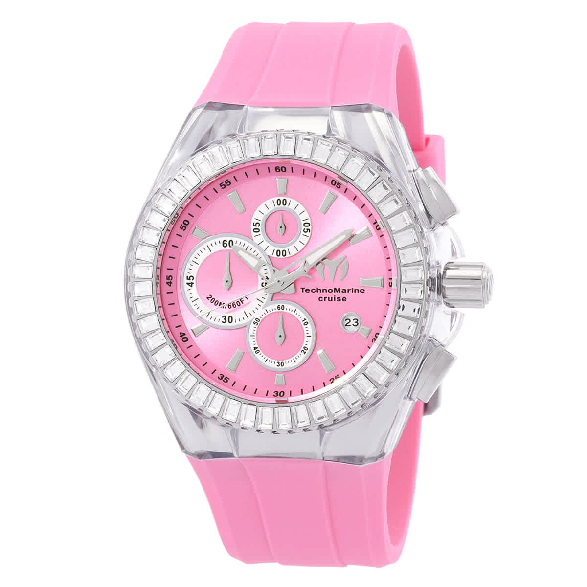 Technomarine Cruise Chronograph Quartz Crystal Pink Dial Mens Watch TM-121151