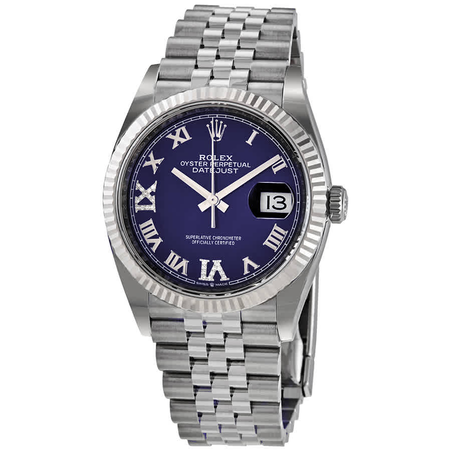 Rolex Datejust 36 Automatic Aubergine Diamond Dial Ladies Jubilee Watch 126234AURDJ 15950$