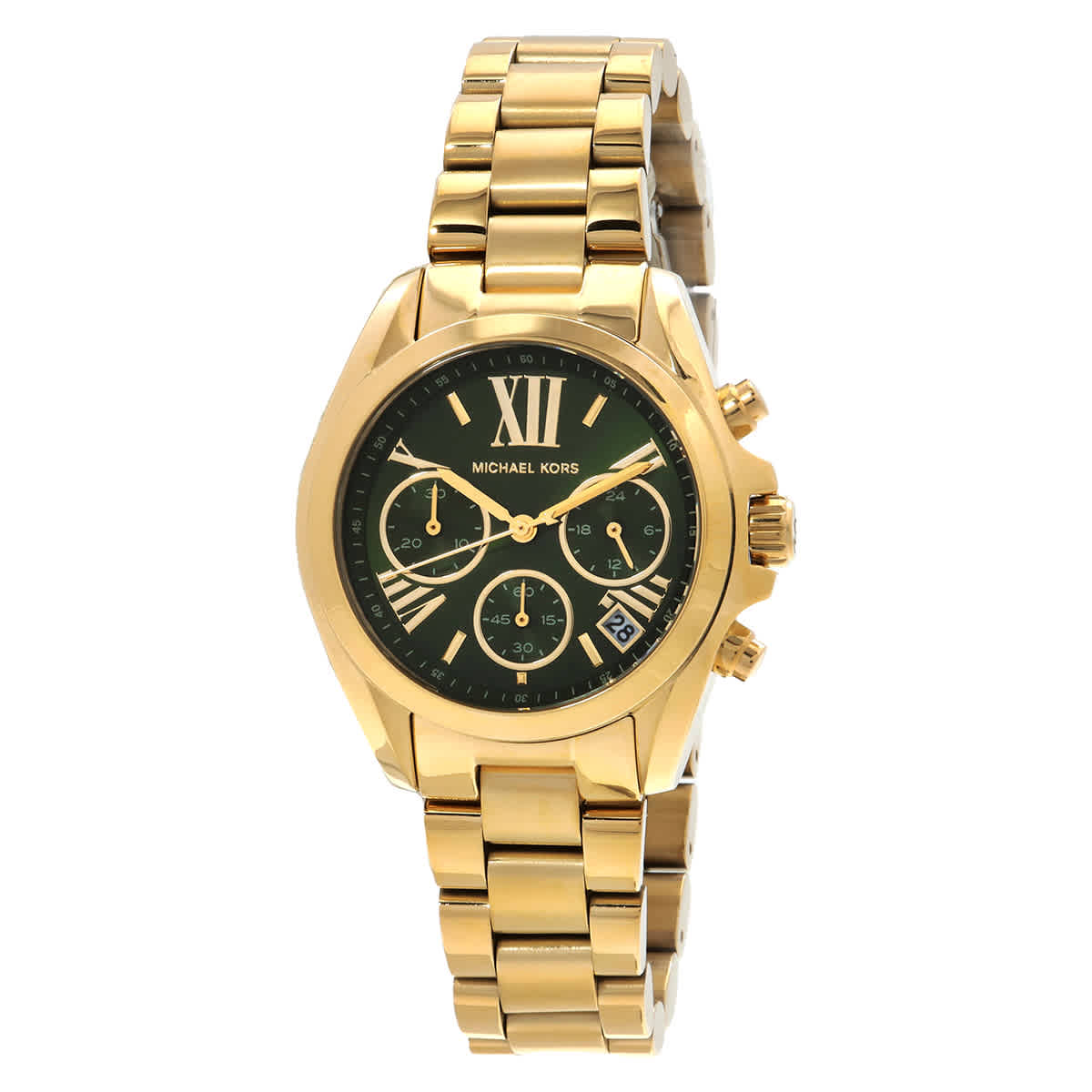 Michael Kors Bradshaw Chronograph Quartz Green Dial Ladies Watch