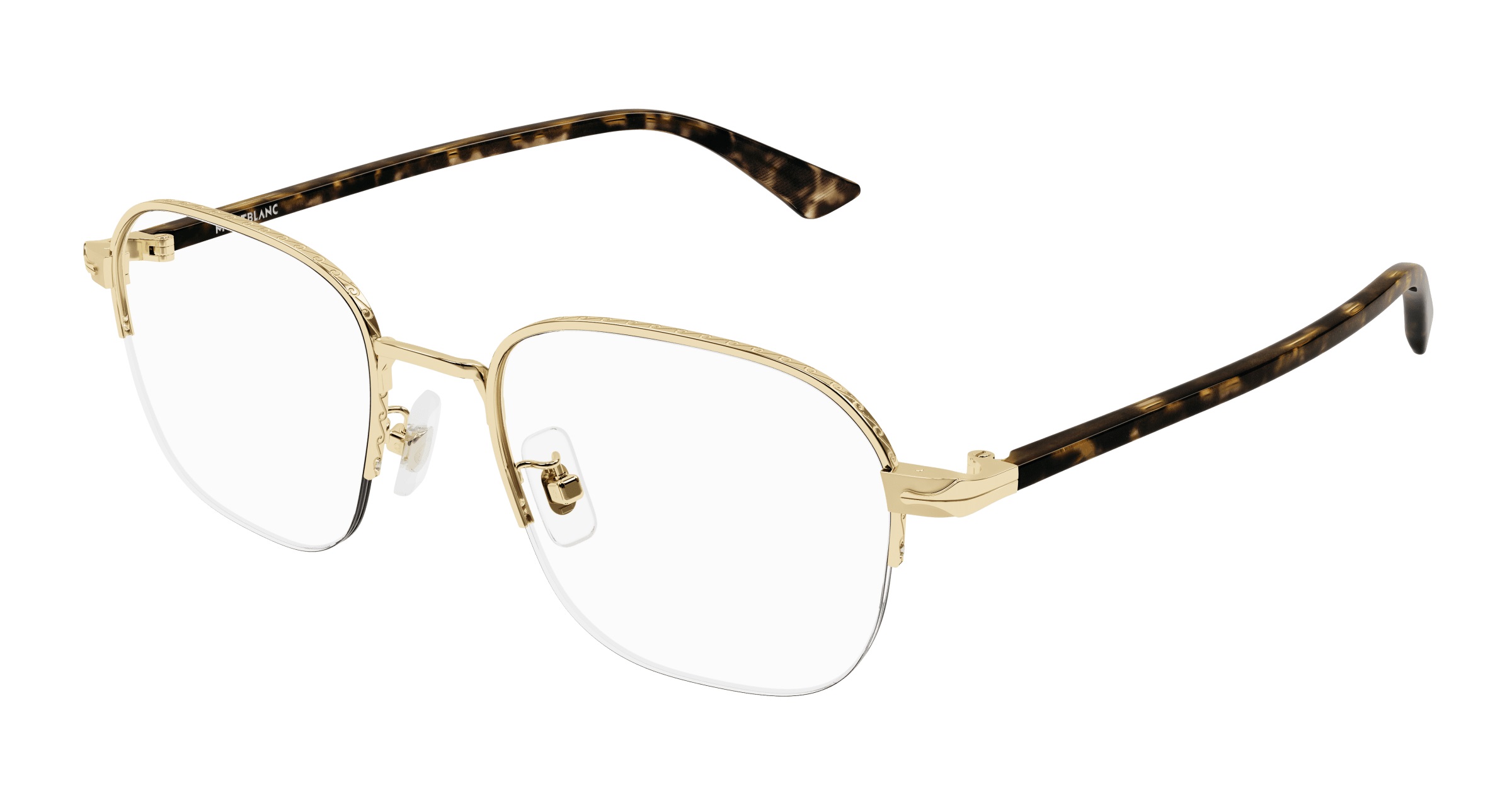 Montblanc Demo Square Mens Eyeglasses MB0341O 002 53