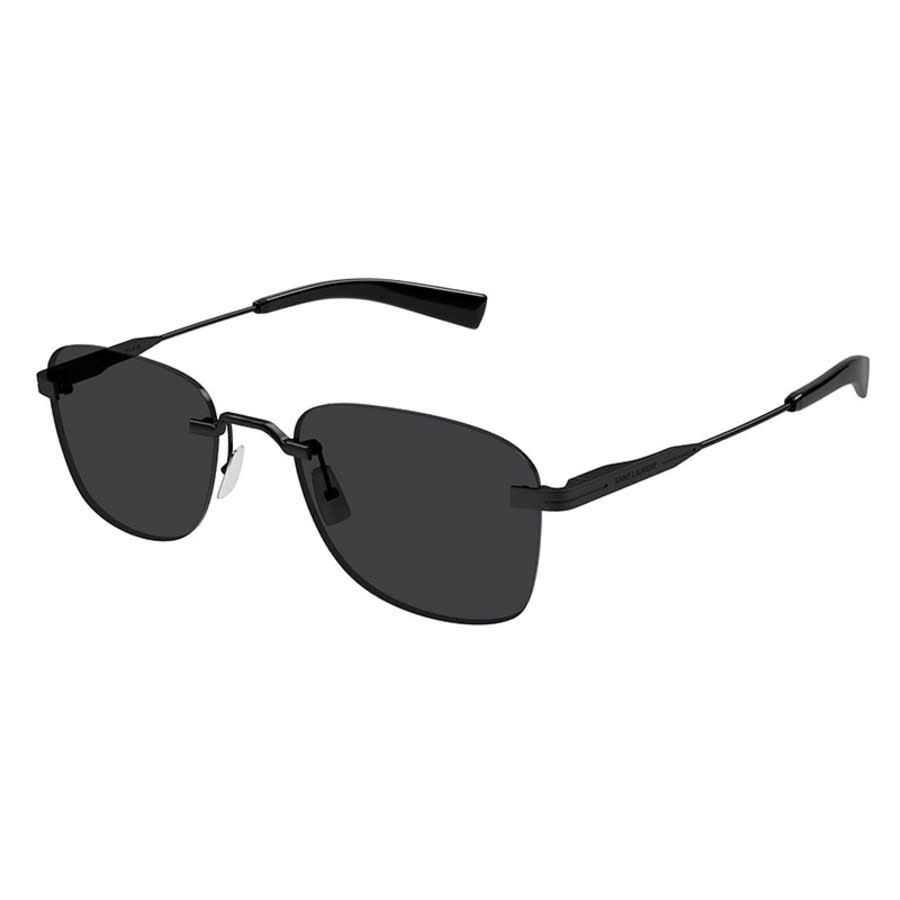 Saint Laurent SL744001 Square Rimless Sunglasses — Black