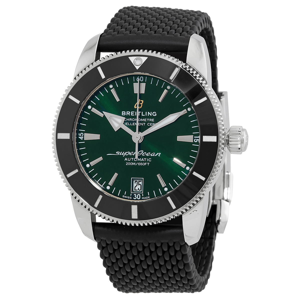 Pre-owned Breitling Superocean Heritage Automatic Chronometer Green Dial Mens Watch AB2010121L1S1 $3495