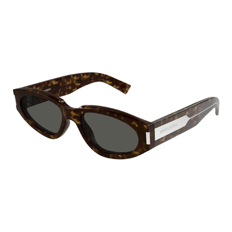 Saint Laurent Ladies Black Round Sunglasses SL618 002