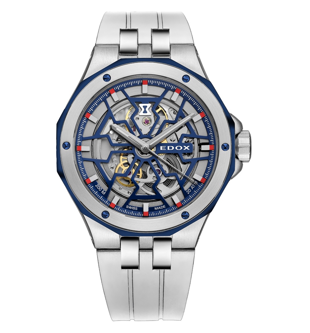 Edox Delfin Mecano Automatic Blue Dial Mens Watch 85303 357BUCAB BUIRB 844$