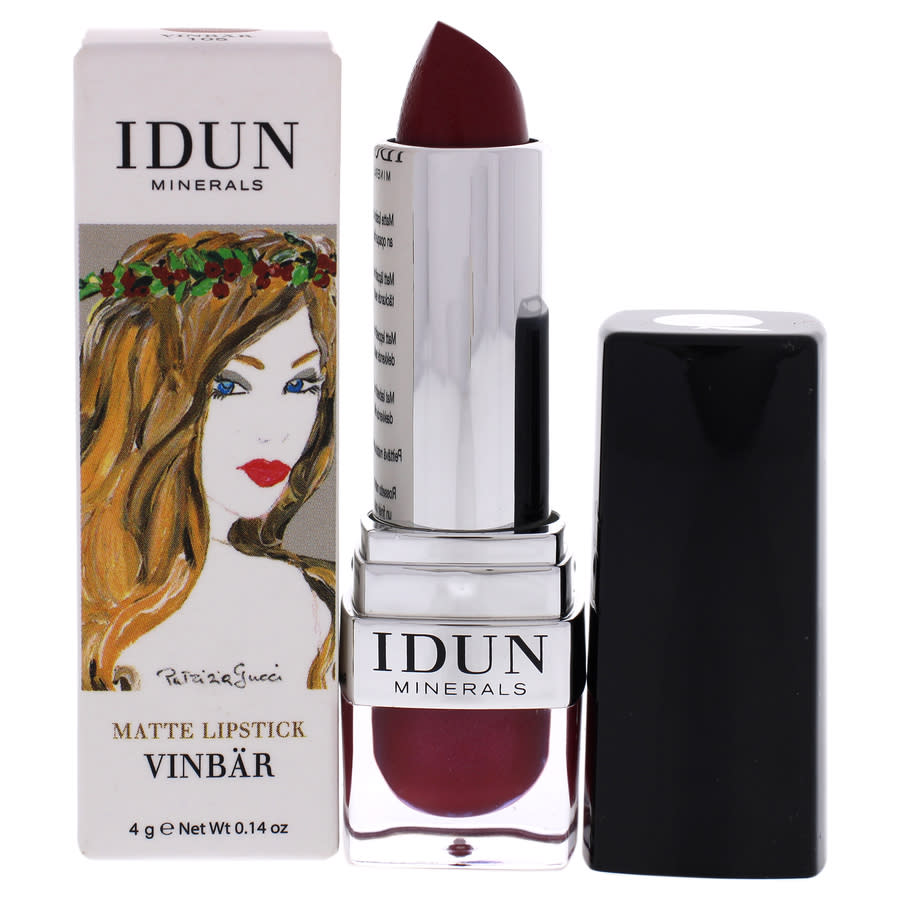 Matte Lipstick - 105 Vinbar by Idun Minerals for Women - 0.14 oz Lipstick