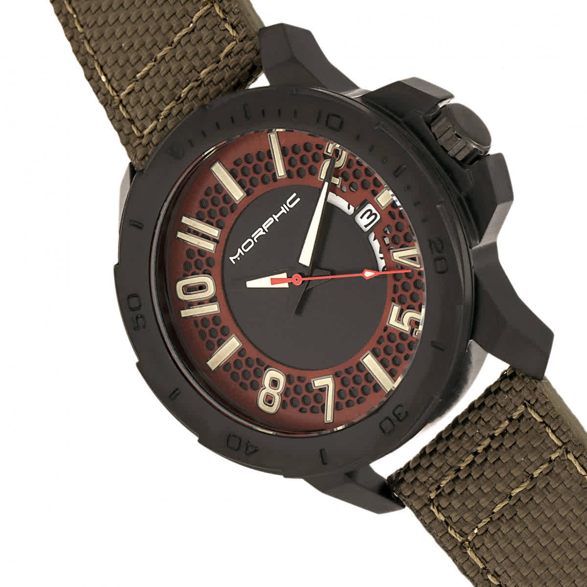 Morphic Men's M70 Series Watch In Black / Olive | ModeSens