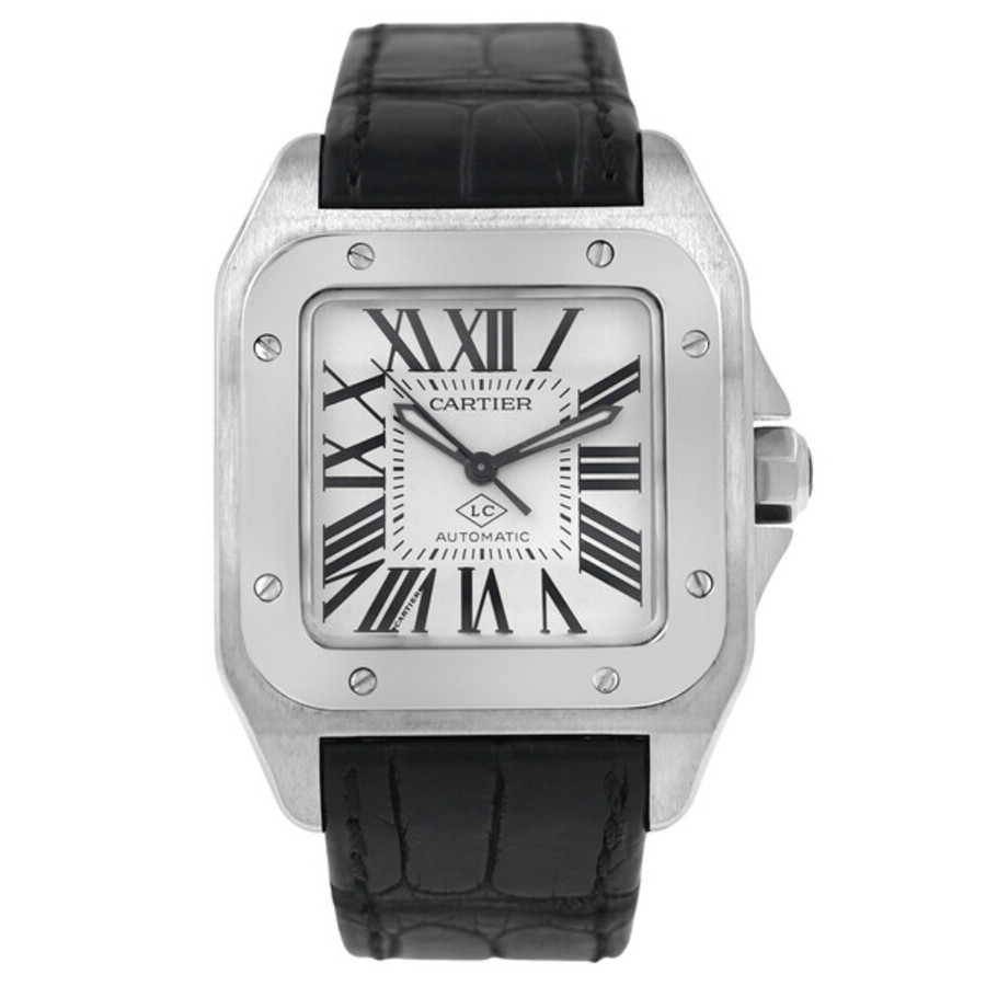 Pre-owned Cartier Santos 100 Automatic Silver Dial Unisex Watch W20106X8 5284$