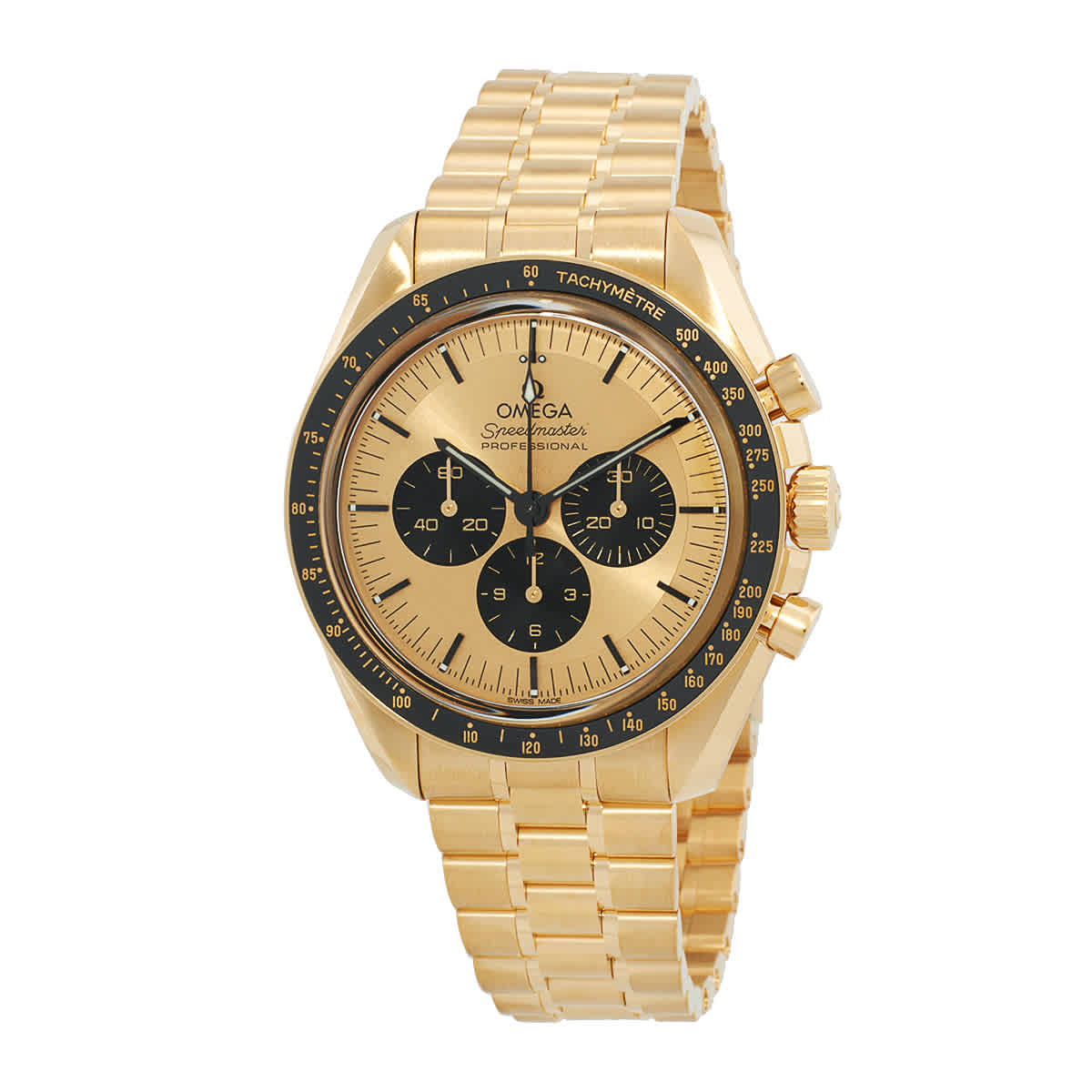 Omega Speedmaster Moonshine Gold Chronograph Hand Wind Chronometer Champagne Dial Mens Watch 31060425099002
