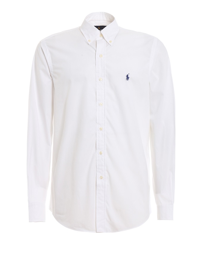 Polo Ralph Lauren Men's White Classic Fit Poplin Shirt, Brand Size XX ...