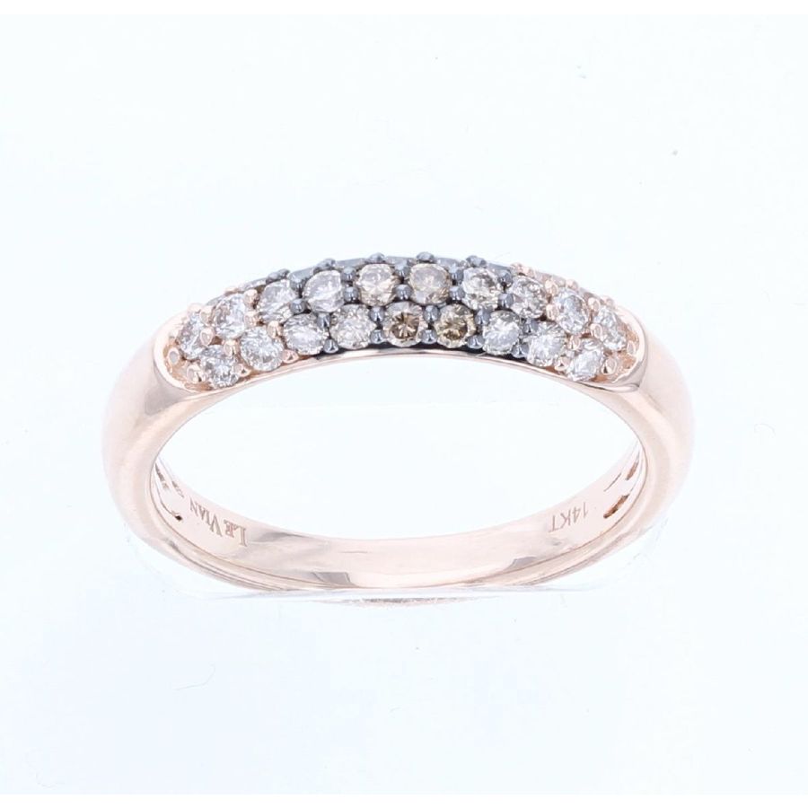 Le Vian Ladies Chocolate Ombre Rings set in 14K Strawberry Gold 525$