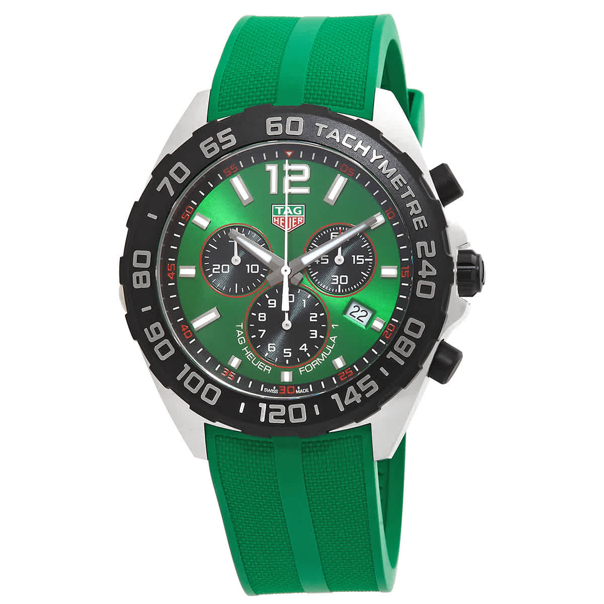 Tag Heuer Formula 1 Chronograph Quartz Green Dial Mens Watch CAZ101APFT8056 1880$