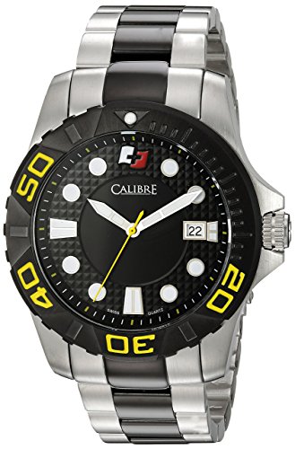 Calibre Akron Black Dial Mens Two Tone Watch SC-5A1-04-002 330$