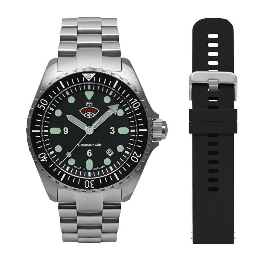 Ruhla Nva Kommando Minentaucher Black Dial Mens Watch 4960M5_set