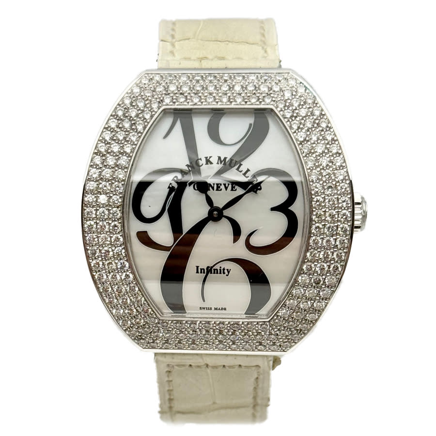Franck Muller Infinity Quartz Diamond White Dial Ladies Watch 3535 QZ A D3-WHT 8764$