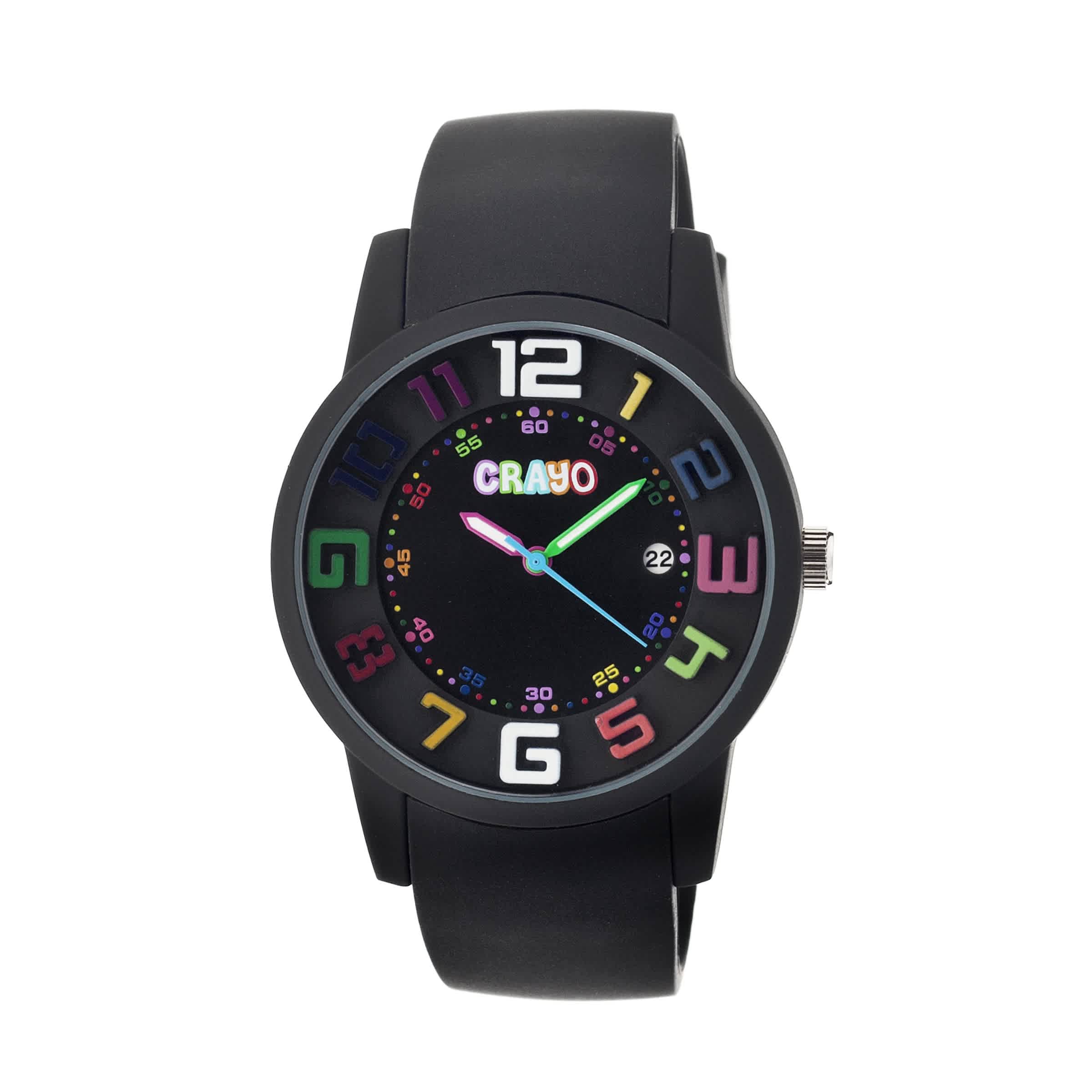 Crayo Festival Black Dial Black Silicone Unisex Watch CR2006 75$