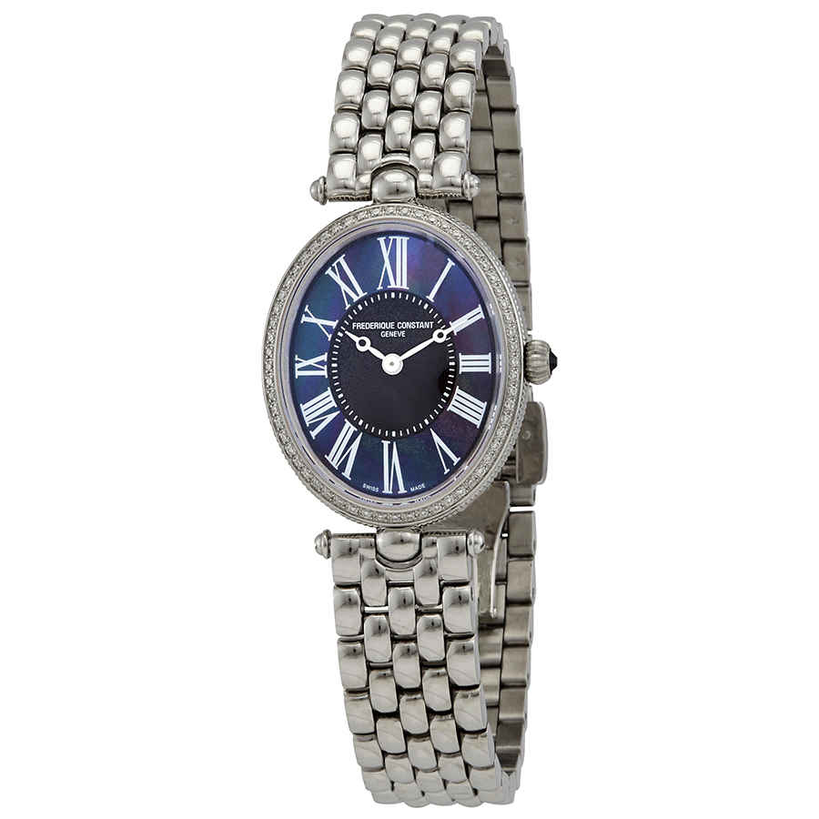 Frederique Constant Art Deco Quartz Diamond Black Dial Ladies Watch FC-200MPB2VD6B 2055$