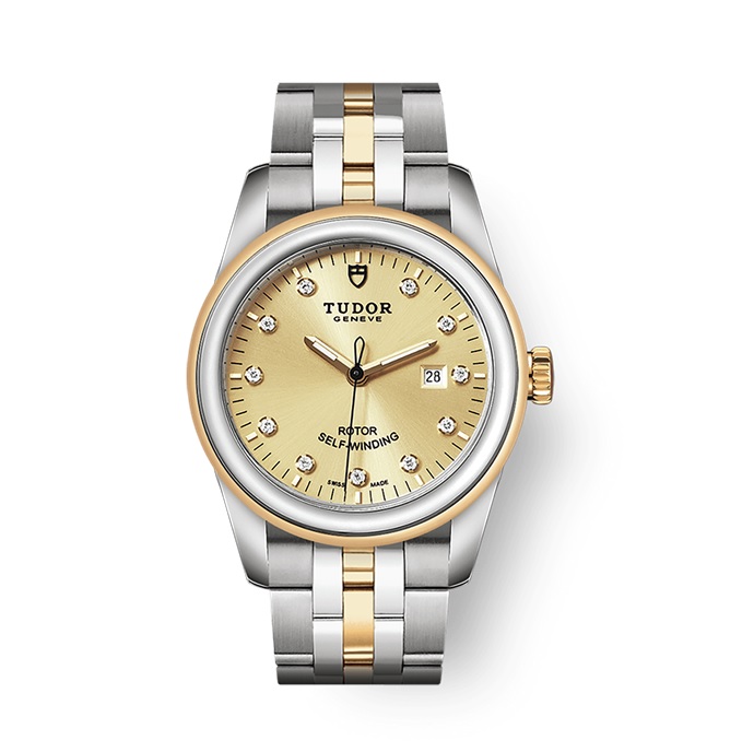 Tudor Glamour Automatic Diamond Champagne Dial Ladies Watch 53003-0006 4860$
