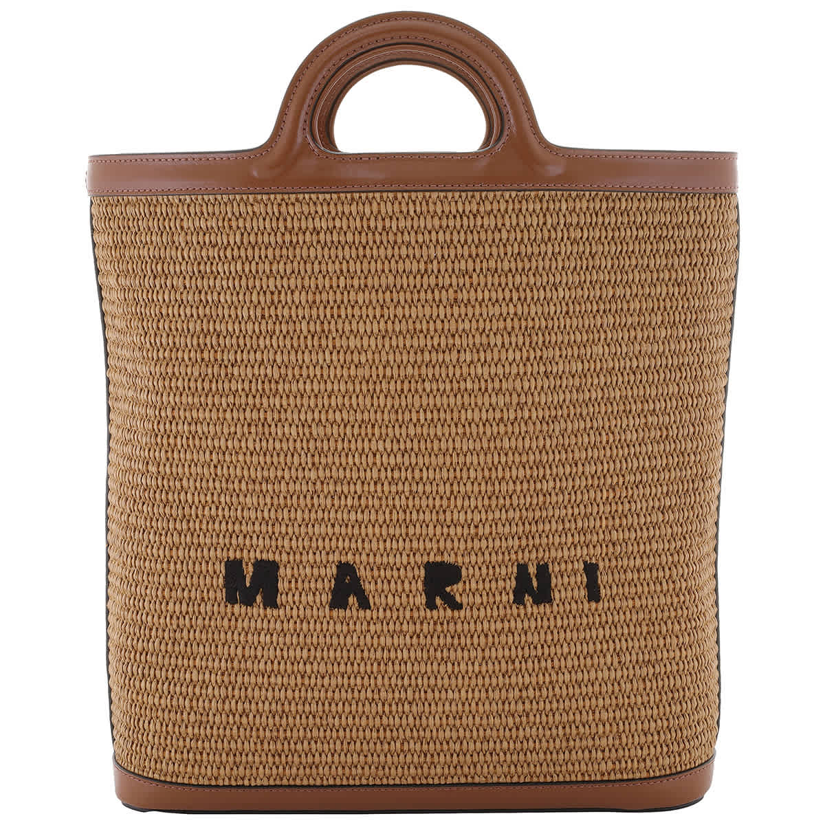 【関税込み】Tropicalia Small Shopper Bag - Marni - Raw Sienn Marni Raw Sienna Raffia Tropicalia Tote Bag SBMP0179Q0-RAW